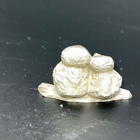 Vintage Hallmark Mini Little Gallery Fine Pewter Birds At Break Of Day 1976 - Picture 5 of 7